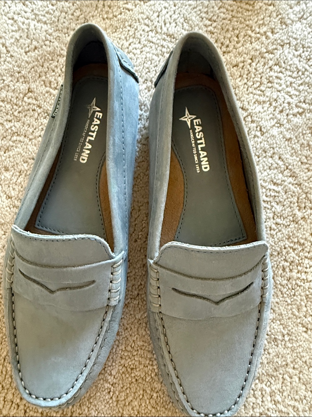 Eastland women’s blue Suede Penny Loafers